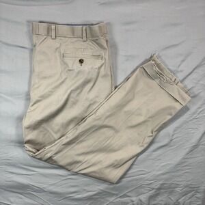 Brooks Brothers Chino Pants Mens 42x30 Beige Cotton Stretch Advantage Elliot Fit